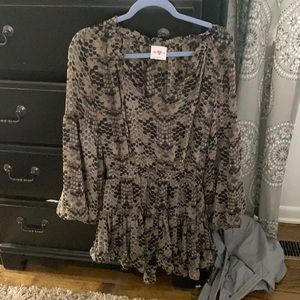 Mini Dress with Snake Skin design